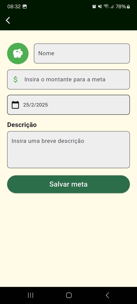 Perene Financial Goals Screenshot